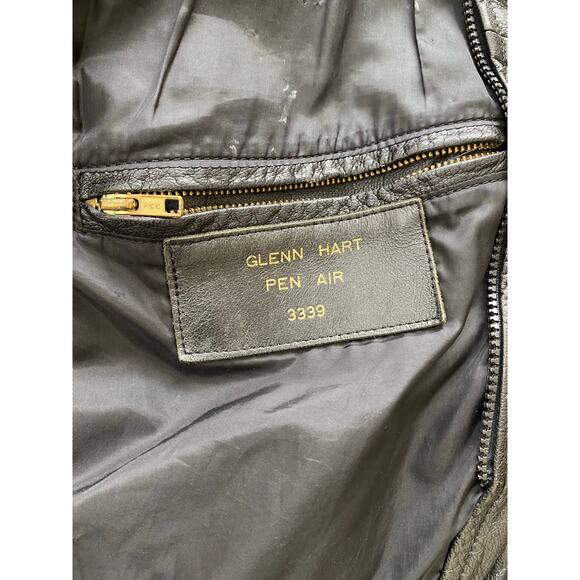 San Diego Leather Factory Men's 46 Black Leather Insulated Bomber Flight Jacket - Picture 11 of 11